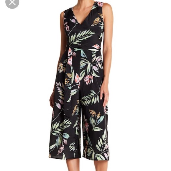 vince camuto floral jumpsuit